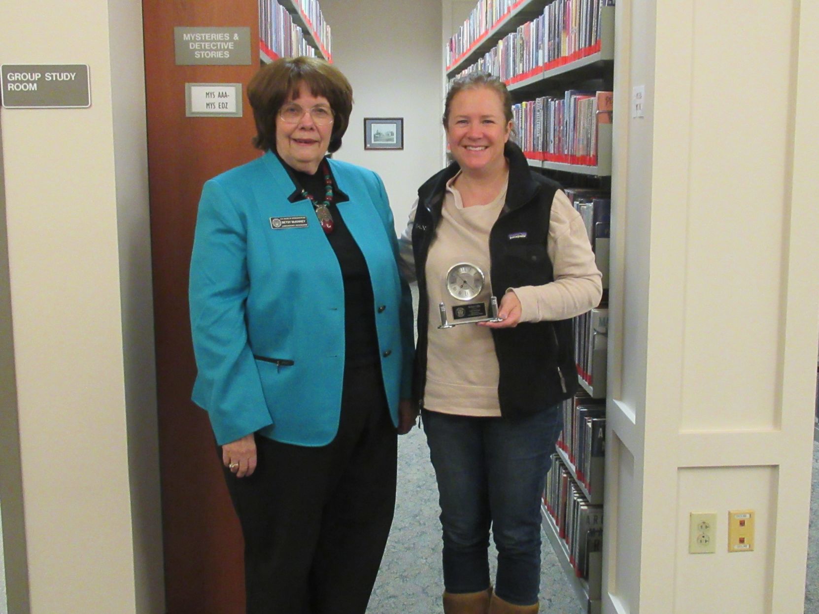 Scene Setter -- Leach Library volunteer